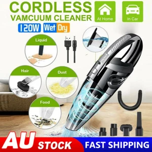 Rechargeable Wet&Dry Cordless Car Vac Hand Held Vacuum Cleaners Small AU - Picture 1 of 13