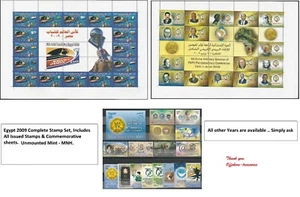 Egypt 2009 Stamps Full Set, All Issued , Airmail & Sheets & Souvenir Sheets - Picture 1 of 4