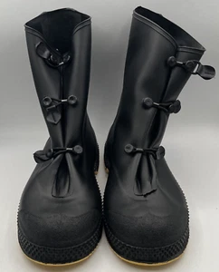 Servus 12" Rubber Boots Yellow Sole Construction Postal Police Medium 9-10 *Open - Picture 1 of 18