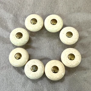 Vintage Matching Drawer Pulls Antique Hardware Lot of 8 Ceramic [A6] - Picture 1 of 6