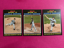 🐶 2020 Topps Heritage 2019 World Series Game 3 #329 Game 4 #330 & Game 5 Astros