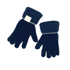 LOEWE Anagram Logo Handschuhe Lederanhänger Leather Tag Gloves Wolle Navy - Bild 1 von 11