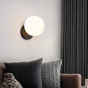 Modern Wall Lights Black Wall Sconce Bedroom Wall Lighting Glass Hotel Wall Lamp - Picture 1 of 5
