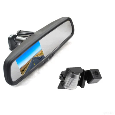 OEM 4.3" Car Rear Mirror Monitor+OEM Backup Camera For JEEP Wrangler 2012-2013 - Image 1 of 4