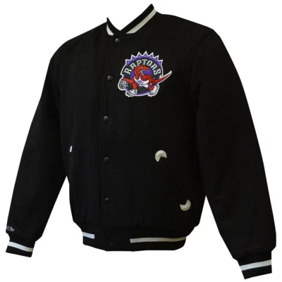Mitchell & Ness Men Toronto Raptors Varsity Sheep Wool Letterman Vintage Jacket - Image 1 of 2