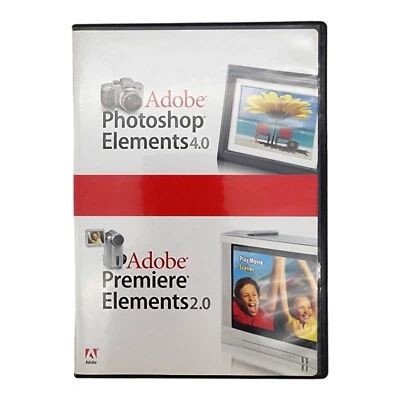 Adobe Photoshop Elements 4.0 & Premiere Elements 2.0 2-CD Set Graphic Video - Image 1 of 4