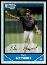 2007 Bowman Chrome Refractor Edwin Maysonet Rookie /500 Houston Astros #BC33