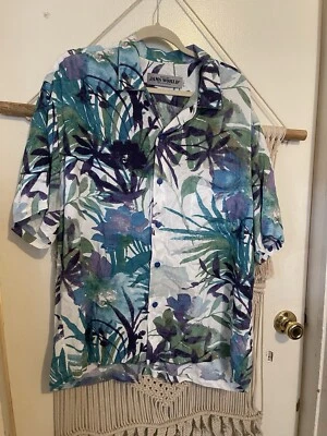 Jams World Shirt Mens Large Breeze M630RE-Brez  Rayon  Button Up Vintage Retro - Image 1 of 4