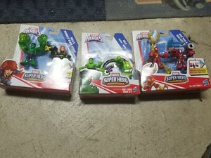 Lot of 3 playskool HEROES marvel super Hero Adventures NEW - Picture 1 of 6