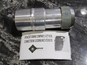 SPENCER TURBINE COMPANY, 1-1/2" HOSE CONNECTOR W/ LOCKING NUT, VTL90078 - Picture 1 of 6