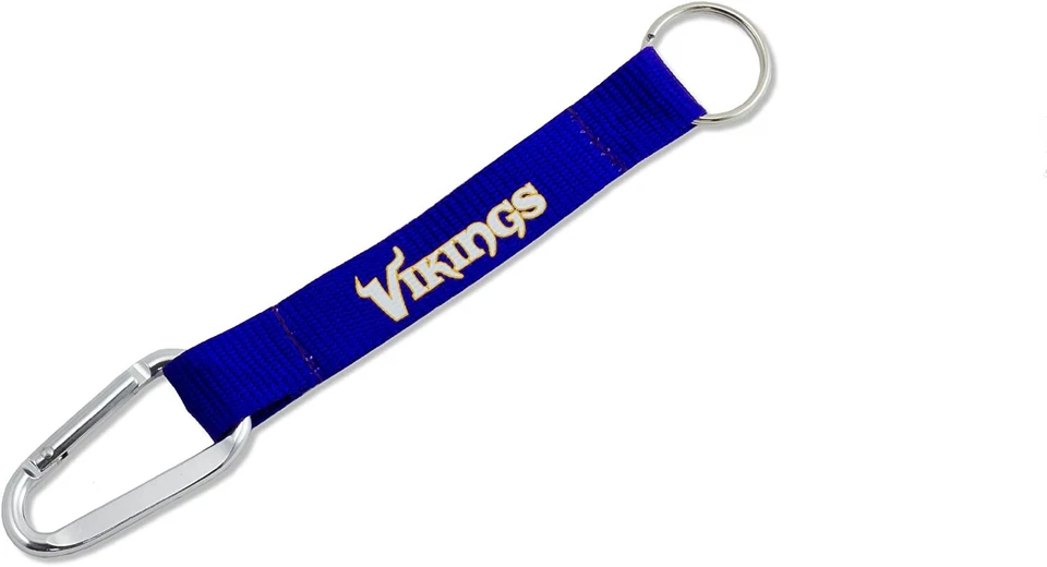 NFL Carabiner Lanyard Keychain Texans Broncos Eagles Vikings - Image 1 of 4