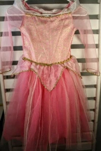 Walt Disney Store Princess Pink Gold Trim Dress Up Costume Dress Small (4 - 6) - Picture 1 of 9