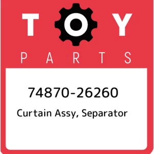74870-26260 Toyota Curtain assy, separator 7487026260, New Genuine OEM Part - Bild 1 von 1