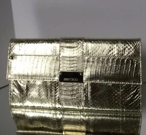 Bolso de cuero en relieve metálico de piel de serpiente JIMMY CHOO - Imagen 1 de 12