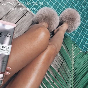 Women Real Farm Fox Rac00n Fur  Slippers Fluffy Slides Plush Sandals Shoes G3 - Picture 1 of 42