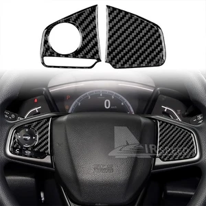 For Honda Civic 2016-2021 Steering Wheel Button Panel Stickers Trim Carbon Fiber - Bild 1 von 8