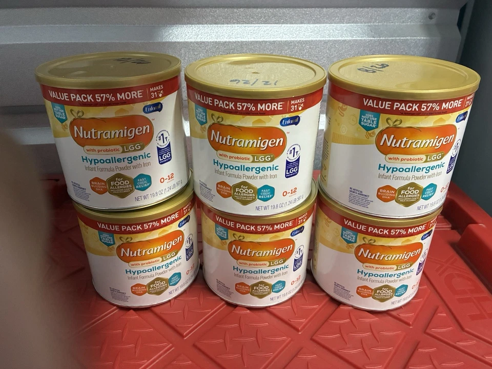 6 Nutramigen con probiótico LGG Fórmula 19,8 OZ Exp 2026 Foto 1 de 2
