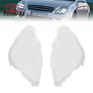 Par de lentes de pantalla de cubierta de faro para Mercedes Benz W219 2006-2011 - Imagen 1 de 9