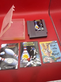 Championship Bowling - 1989 NES Nintendo Game - & Manual - TESTED!