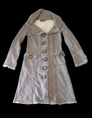 Gabardina larga gris para mujer Millard Fillmore Anthropology Foto 1 de 4