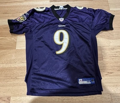 Camiseta de fútbol americano Baltimore Ravens #9 Reebok On Field para hombre talla 48 mediana Foto 1 de 4