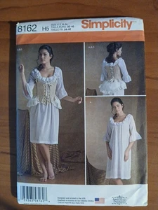 Simplicity 8162 Women Sz 6-14 Historic Corset Undergarment Nightgown Bum Pattern - Picture 1 of 1