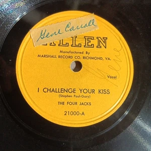 Swing Low Sweet Chariot. The Four Jacks. Mfg. By Marshall Record CO., ALLEN VG+ - Picture 1 of 4