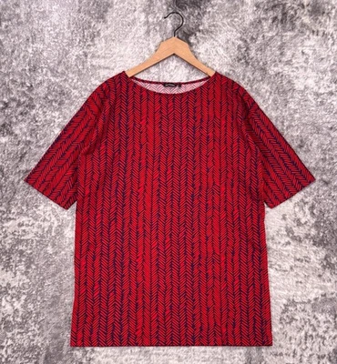 Marimekko Top Medium Womens Relaxed Jersey Knit Patterned Print Short Sleeve - Image 1 of 4