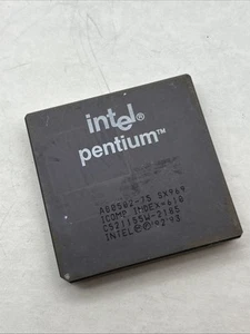 INTEL (AS-IS Bent Pins) PENTIUM PROCESSOR CPU 75 MHz SOCKET 7 A8050275 P75 SX969 - Picture 1 of 10