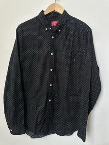 Supreme FW 2011 Polka Dot Button Up Oxford Shirt Black  Box Logo Size Large - Picture 1 of 3