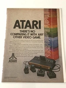 Atari 1981 There's No Comparing Video Game Magazine Ad Space Invaders Asteroids - Picture 1 of 3