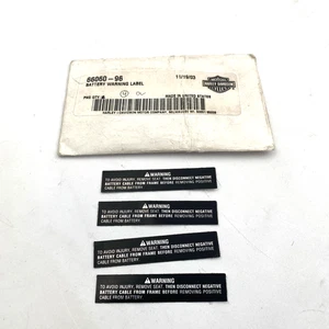 oem Harley 66060-96 Battery Warning Label 4 Pack 96-06 Dyna Super Glide FXD - Bild 1 von 8