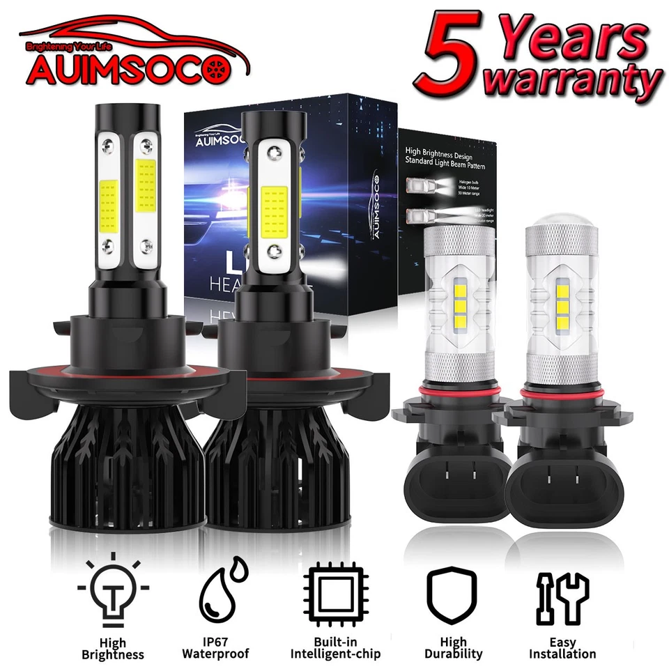 For Chrysler Town & Country 2005-2007 Van 4-Door LED Headlight 4x Bulbs 24000LM - Image 1 of 4