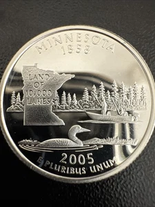 2005 S Silver Proof MINNESOTA State Quarter 90% Silver Coin - Picture 1 of 3