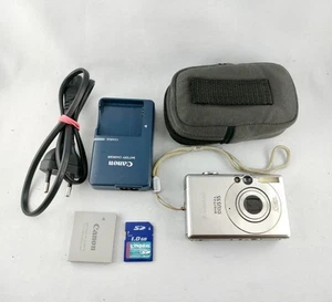 Original Canon Ixus 55 Digitalkamera Silber - Bild 1 von 9