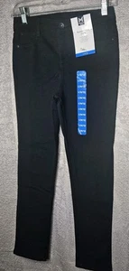 Members Mark Jeans Girl Size 10/12 Black Skinny Stretch Adjustable waist 5Pocket - Picture 1 of 10