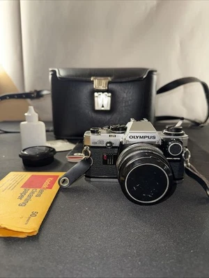 Olympus OM-10 35mm SLR Film Camera with 50mm Lens for Parts Not Tested - Image 1 of 4