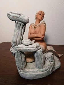 OOAK Polymer Clay Fantasy Mermaid Siren - Picture 1 of 13