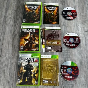 Gears of War 1 2 3 Trilogy Bundle Lot Xbox 360 Epic Games CIB Complete Tested - Picture 1 of 20