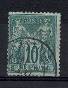 FRANCE YVERT 76 SCOTT 79 " PEACE AND COMMERCE SAGE 10c GREEN 1876" USED VF W184 - Picture 1 of 1