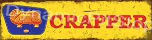 Toilet Door sign-Golden Fleece Crapper WC Rustic Tin Metal Sign Australia made - Picture 1 of 1