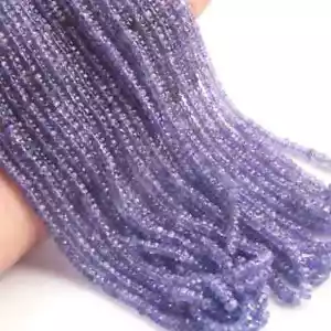 1 Strand Tenzanite Roundle Beads,Faceted Gemstone Roundle beads, jewelry making - Picture 1 of 5