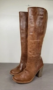 Timberland Marge Tall Boot, Cognac Distressed Leather, Womens Size 6 M - Picture 1 of 8