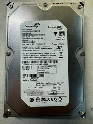 SEAGATE ST3320620AS 9BJ14G-034 320GB Firmware 3.ADG Date Code 08124 SATA 3.5" - Image 1 of 4