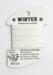 Rainbow Gallery Winter White Metallic White Pearl Needlepoint / Cross stitch - Picture 1 of 1