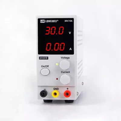 110V/220V Mini Switching Regulated Adjustable DC Power Supply 0~30V 0~10A - Image 1 of 4