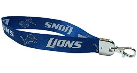 NFL Detroit Lions Wristlet Lanyard, Blue, One Size Cover