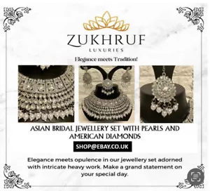 Indische Braut Halskette Party Kleidung Choker amerikanische Diamanten Bollywood Hochzeit - Bild 1 von 22