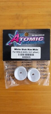 ATOMIC R/C RACING PRODUCTS WHITE DISK RIM-WIDE AWD035 - Image 1 of 2