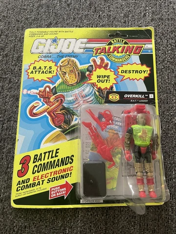GI Joe 1991 OVERKILL Talking Battle Commanders 3.75” Figure Hasbro Sealed Cover